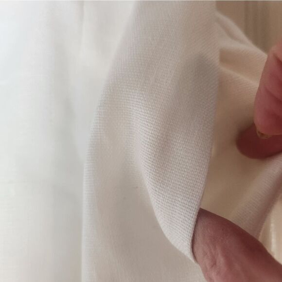 Gloria Vanderbilt 8 White LINEN Blend Embroidered Lined Women’s Skirt Suit - Picture 12 of 13